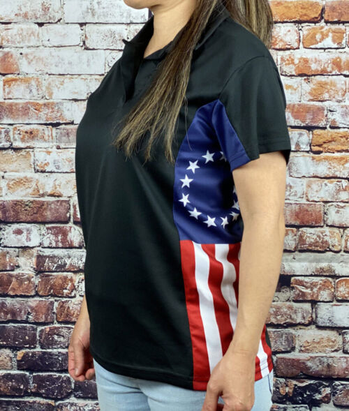 The Betsy Ross Flag Polo Shirt for Women